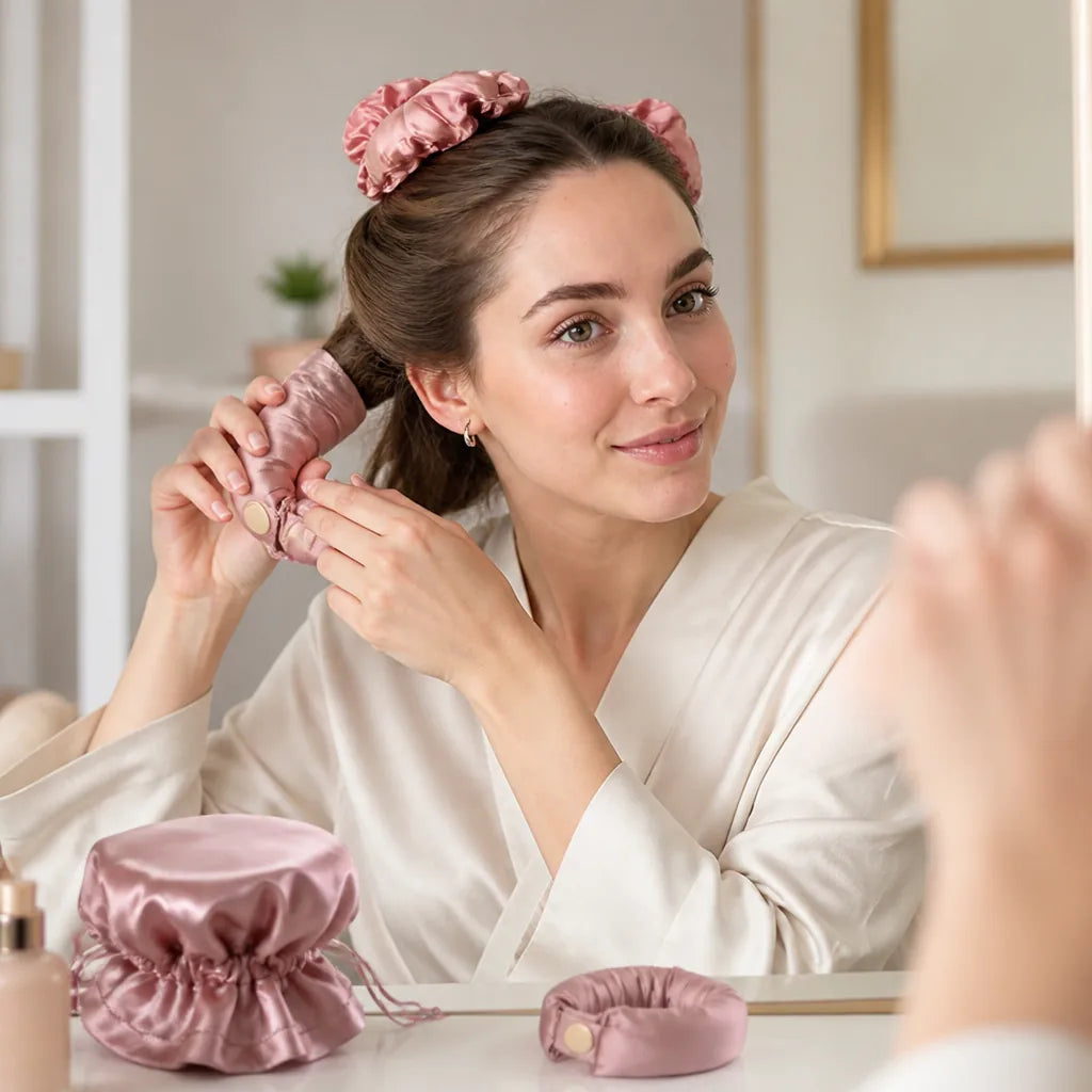 Hair Rollers Heat-Free Satin Overnight