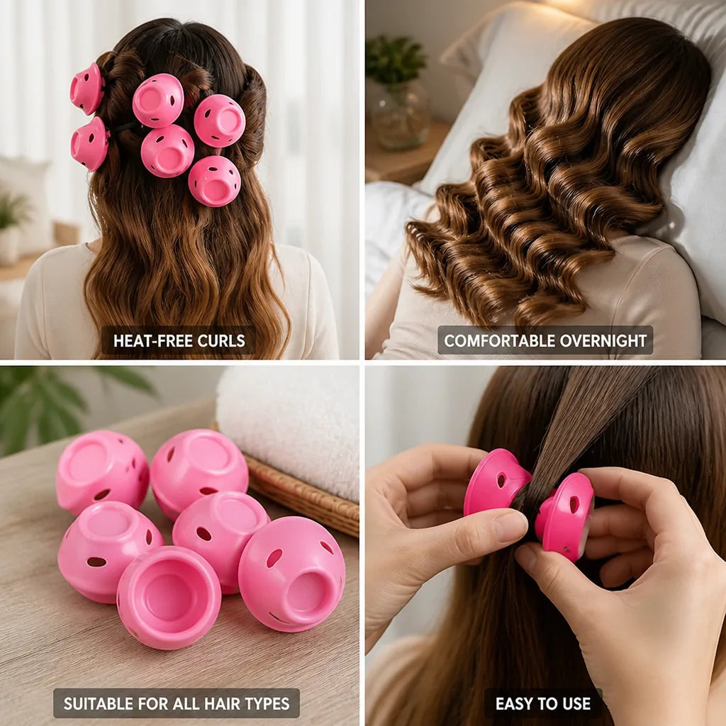 Hair Rollers Heat-Free Soft Fabric