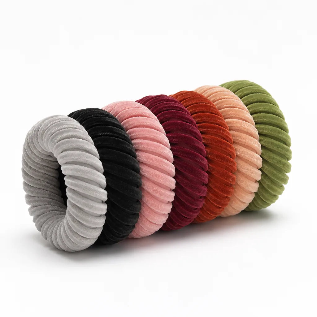 Hair Scrunchie Set Secure Hold 7-Pack Multi-Color