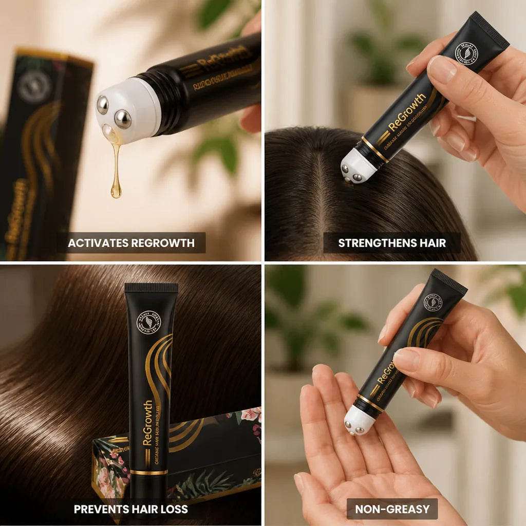 Hair Serum Roller Organic Plant-Based 20ml Non-Greasy