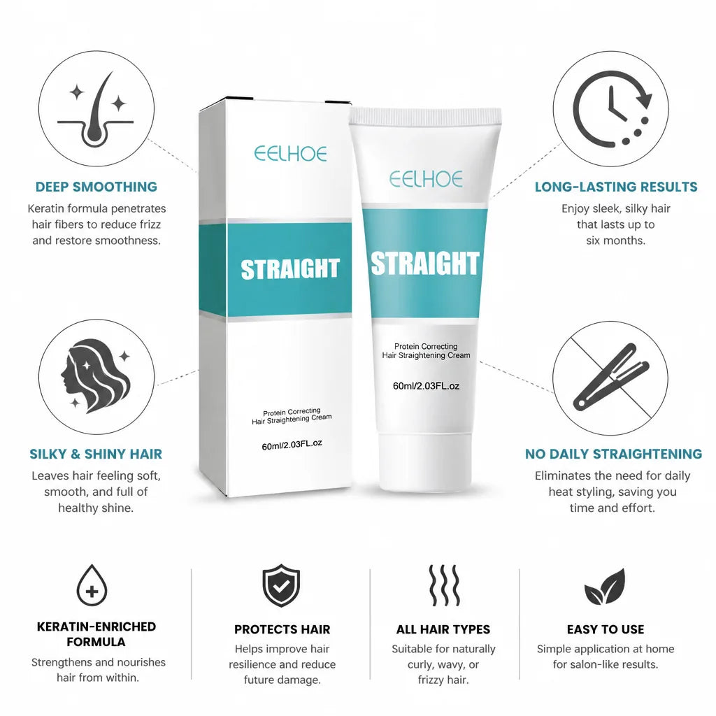 Hair Smoothing Cream Keratin-Enriched Instant Smoothness