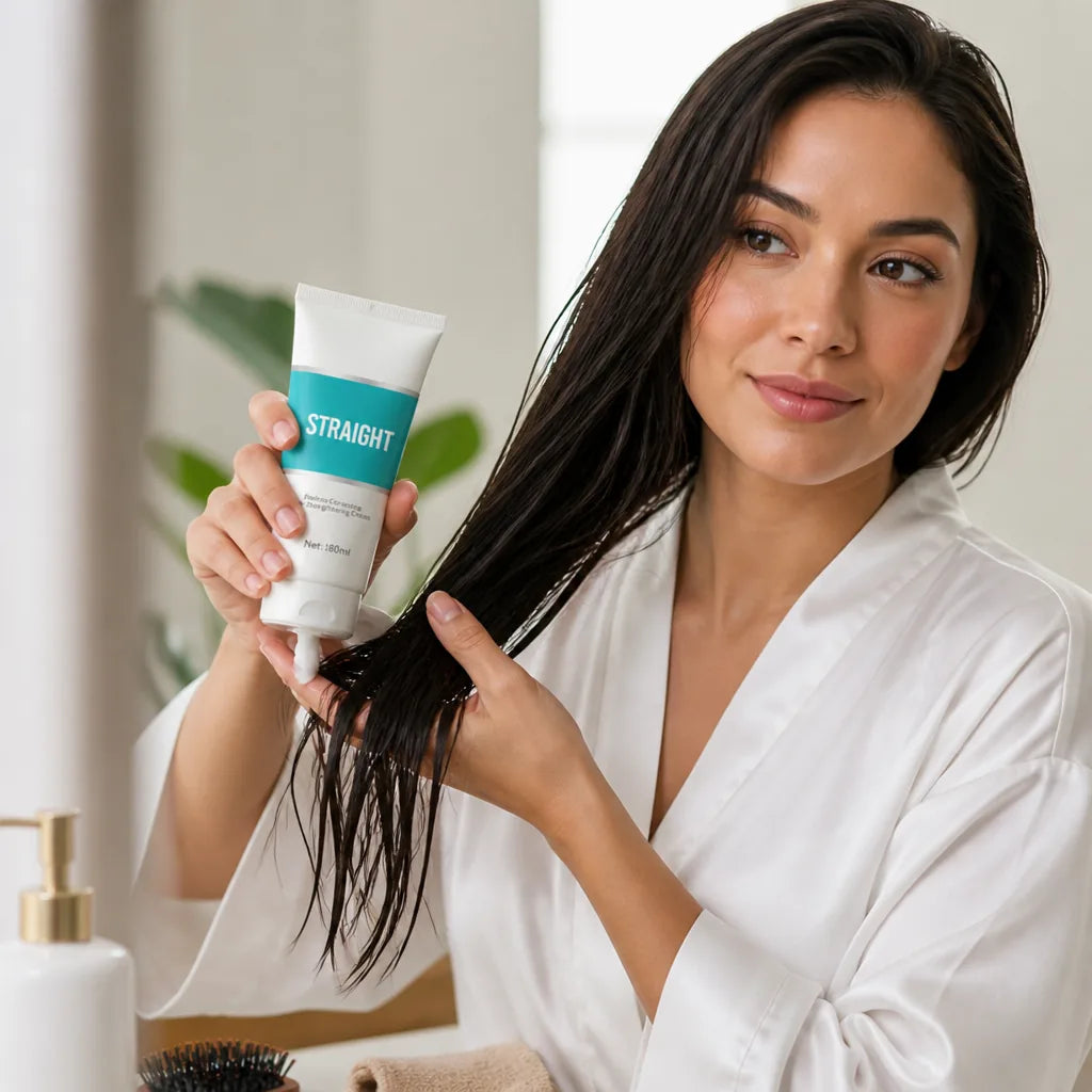 Hair Smoothing Cream Keratin & Silk Heat-Free Lightweight