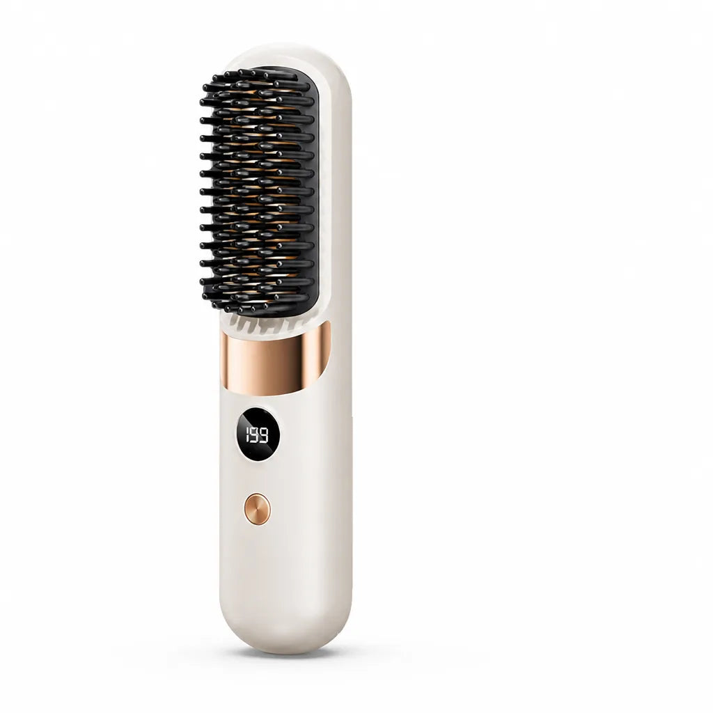 Hair Straightener Comb Cordless 3-In-1 Ceramic USB-C Rechargeable