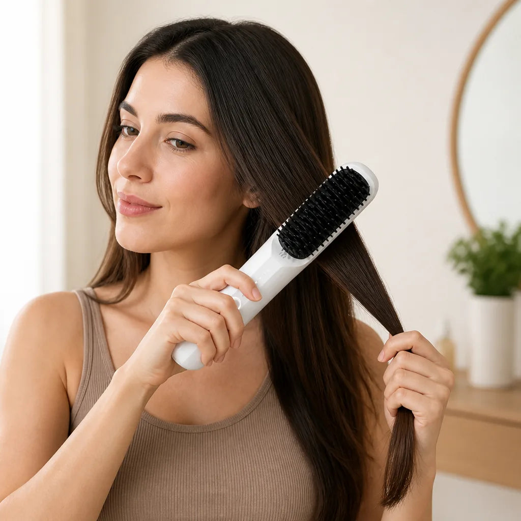 Hair Straightener Cordless Ionic & Ceramic-Coated Teeth