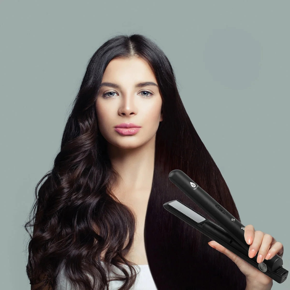 Hair Straightener Cordless USB Rechargeable Ceramic Plates