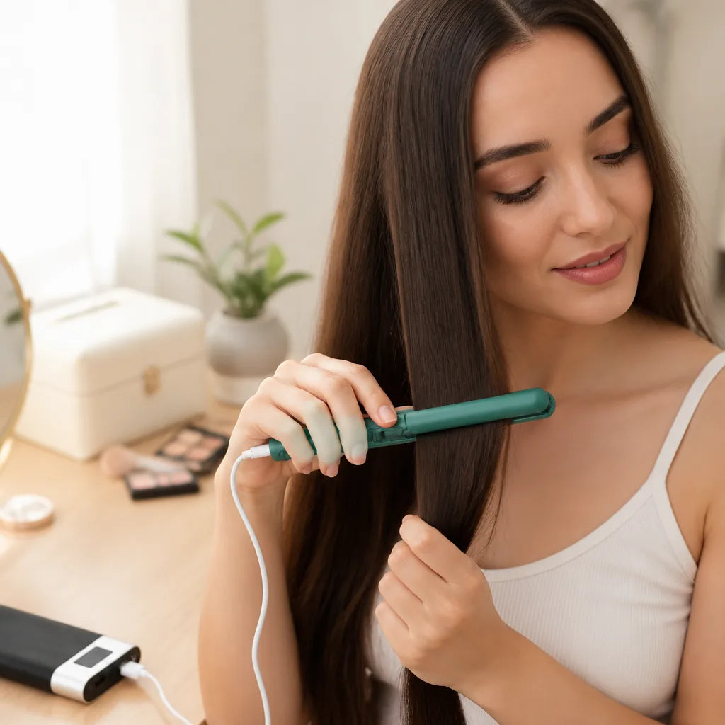 Hair Straightener & Waver Ceramic Plates Ultra-Light Travel