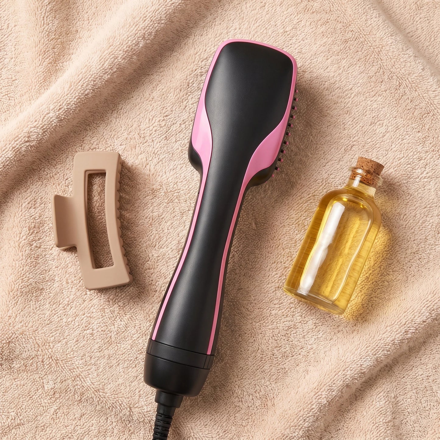 Hair Straightening Brush Ceramic Fast Heat Ionic Conditioning