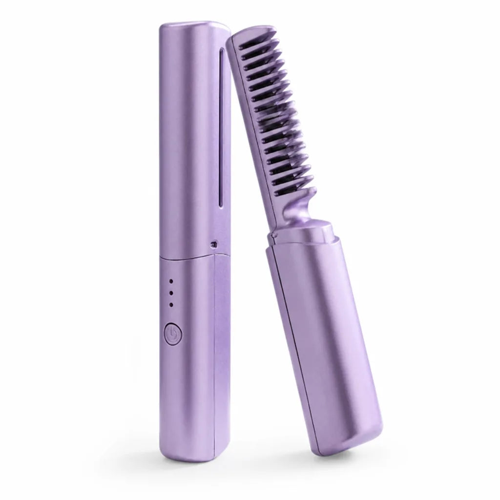 Hair Straightening Comb Cordless Rechargeable Fast-Heating