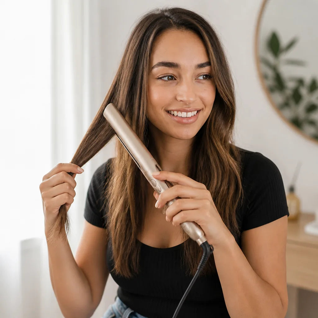 Hair Styler 2-in-1 Titanium Plates 5 Heat Settings