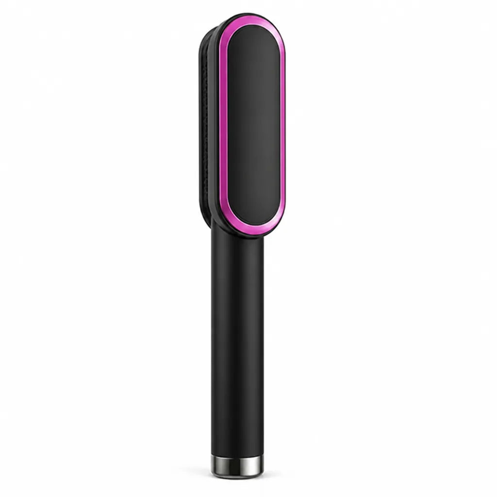 Hair Styler 3-in-1 Straightener & Curler Brush Nano-Ion