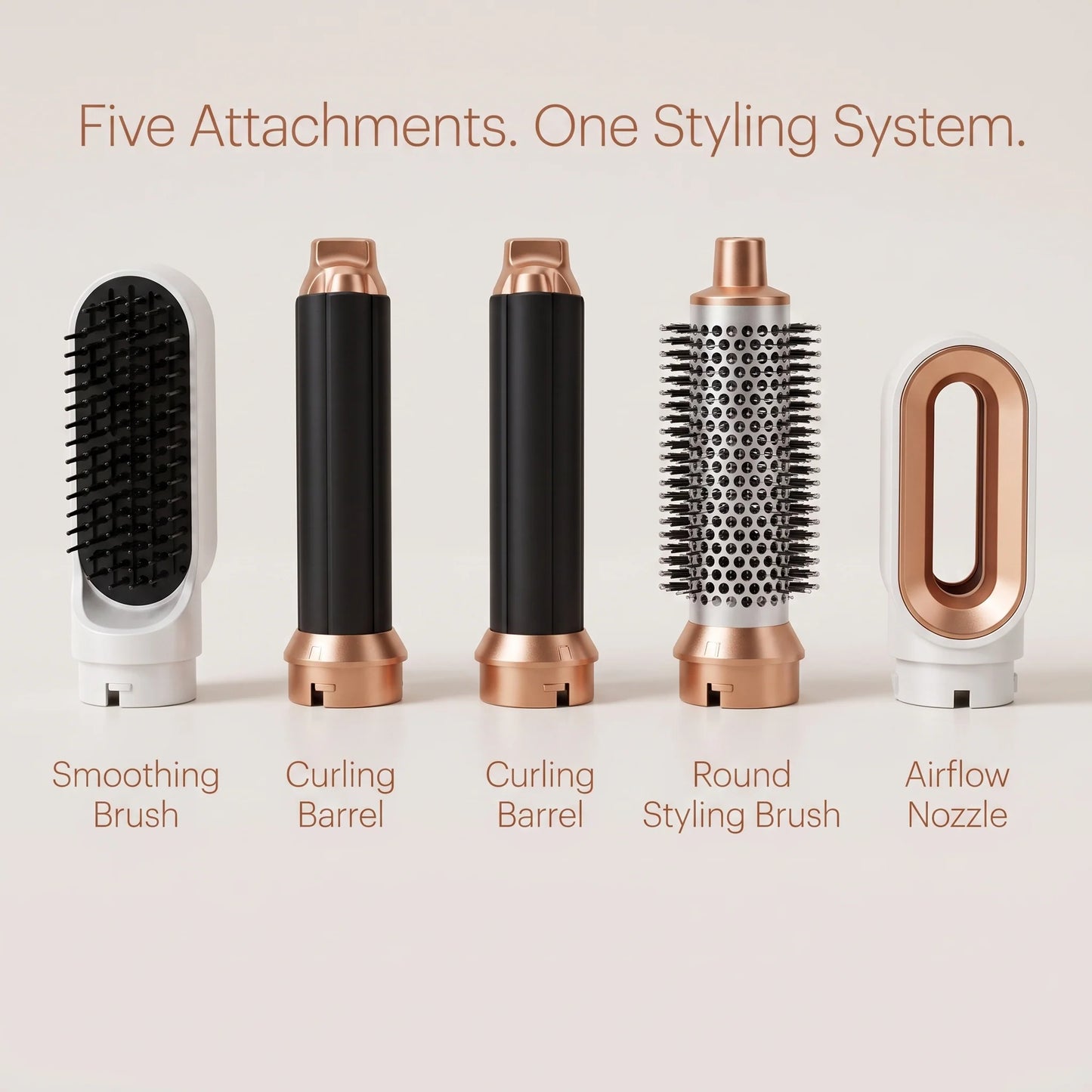 Hair Styler 5-in-1 Air Dryer & Curling Brush