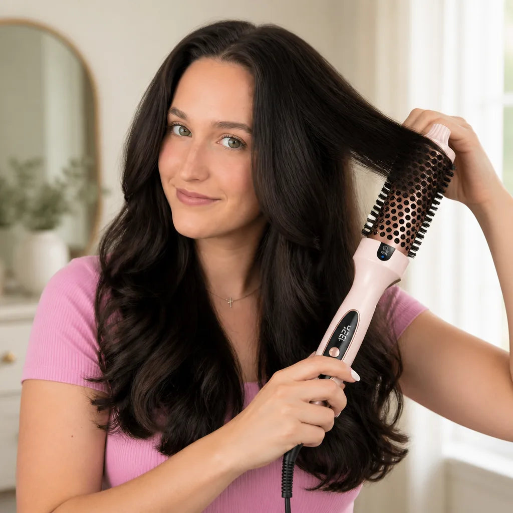 Hair Styling Brush Ceramic Tourmaline Anti-Frizz & Volumizing