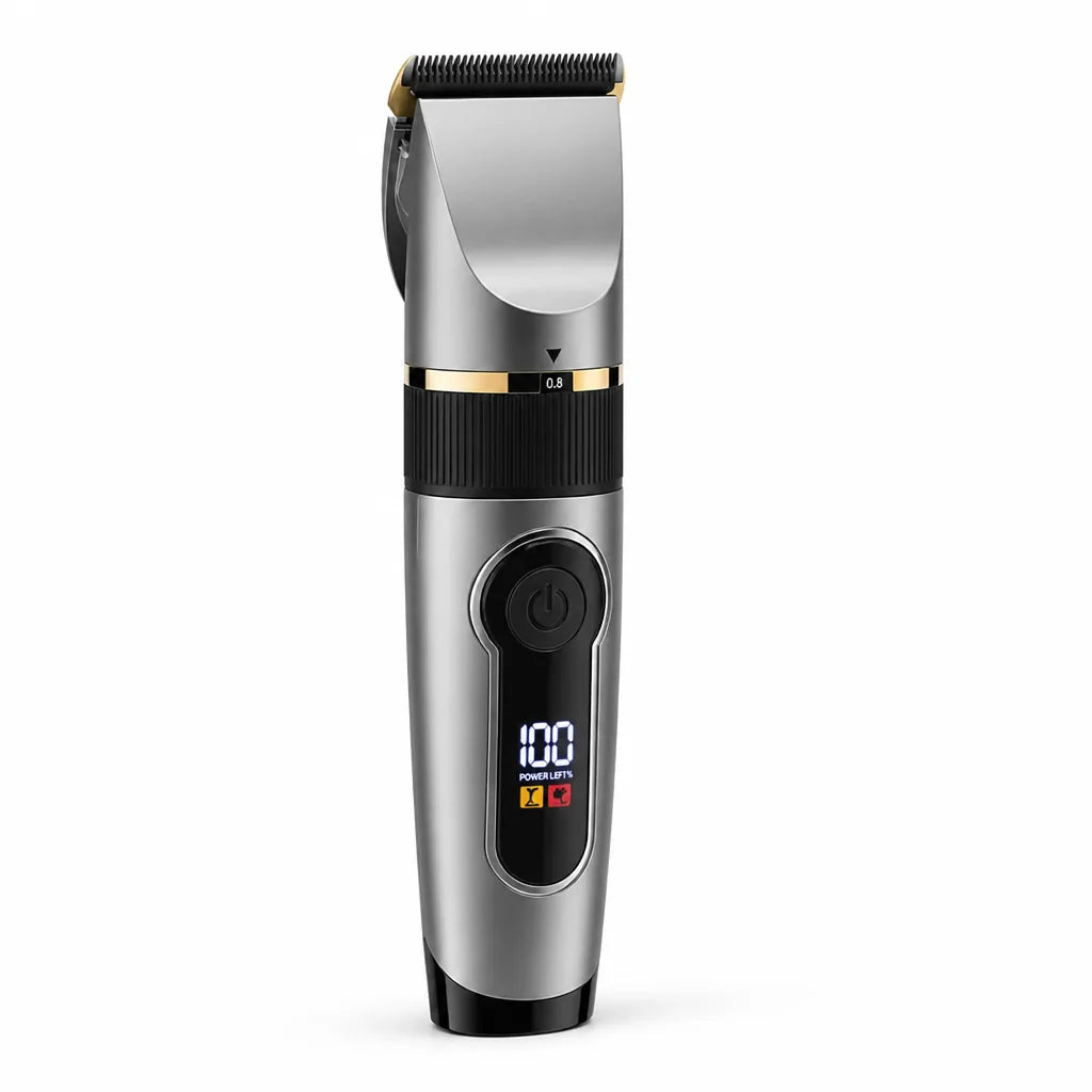 Hair Trimmer Titanium Ceramic Blade USB Rechargeable 8 Guide Combs
