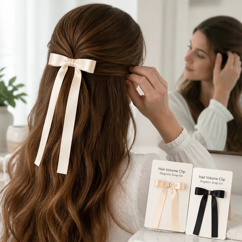 Hair Volume Clip Magnetic Snap-On Damage-Free Set of 2