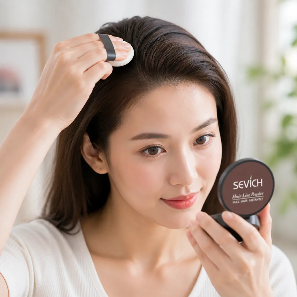 Hairline Concealer Powder Waterproof Sweatproof Compact Mirror & Puff