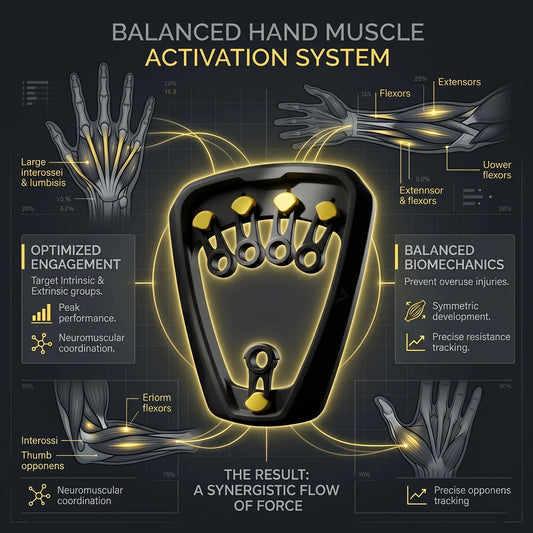 Hand & Finger Trainer Adjustable Resistance Ergonomic Grip