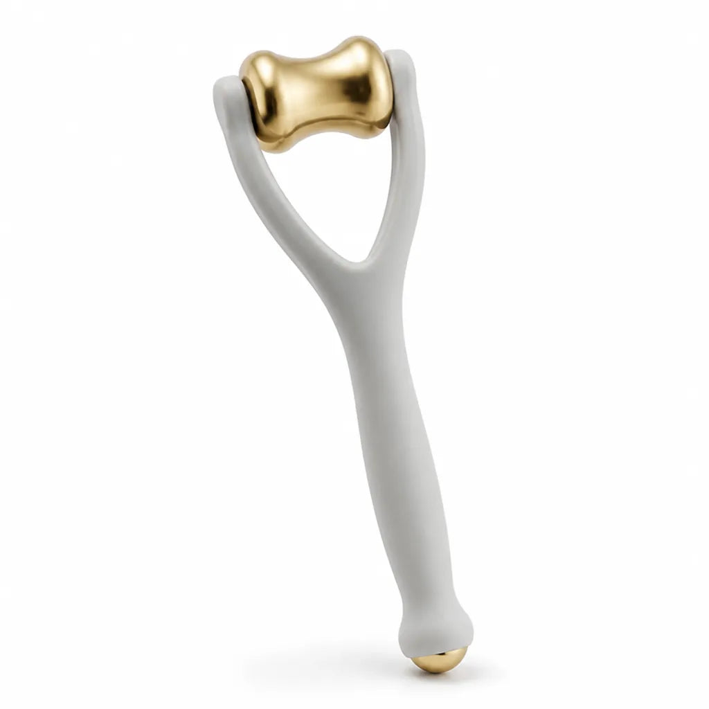 Hand Massage Roller Dual Brass Pocket-Sized