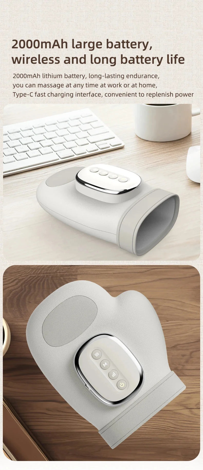 Hand Massager Cordless Air Compression & Heat