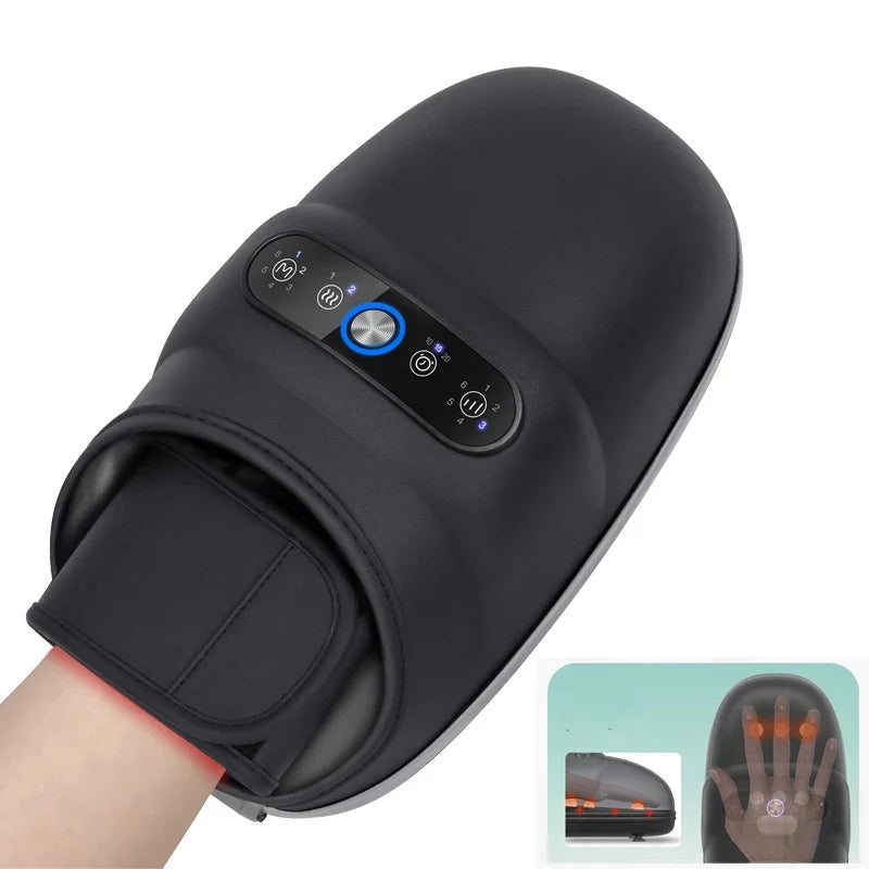 Hand Massager Cordless Rechargeable Air Compression & Heat