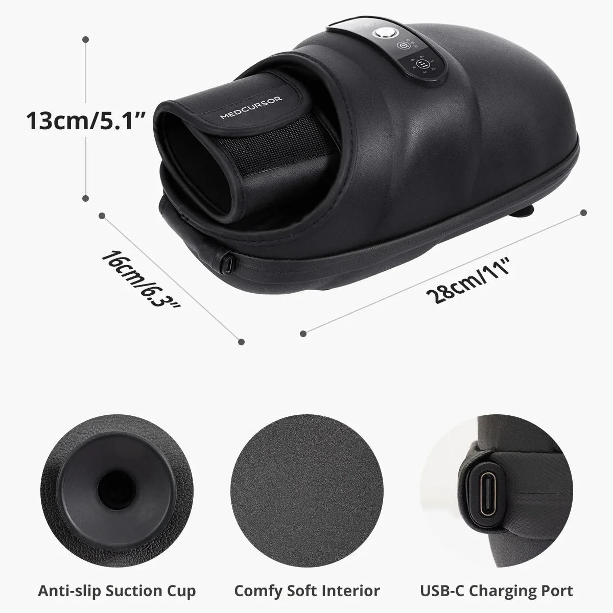 Hand Massager Cordless Rechargeable Air Compression & Heat