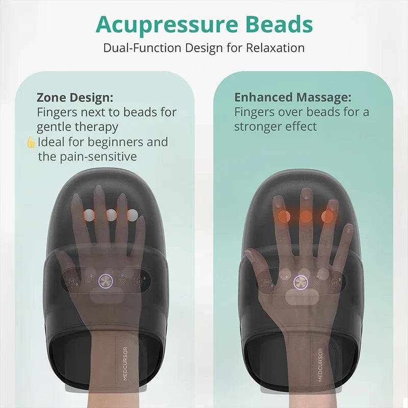Hand Massager Cordless Rechargeable Air Compression & Heat
