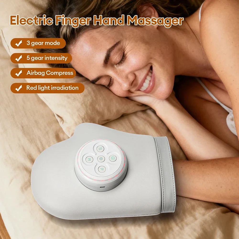 Hand Massager Cordless Rechargeable Air Compression & Heat