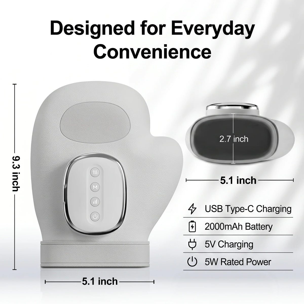 Hand Massager Heated Air Compression & Rechargeable