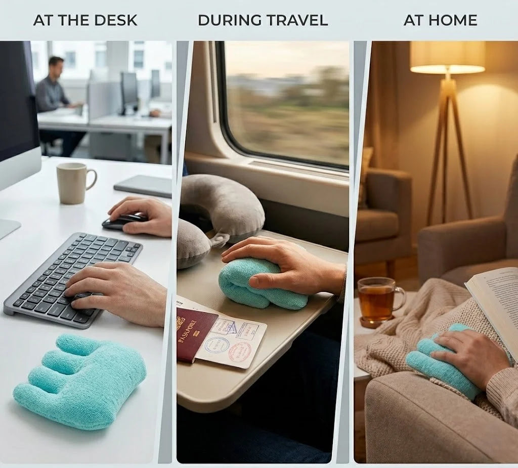 Hand Relaxation Cushion Ergonomic Memory Foam Breathable Cover