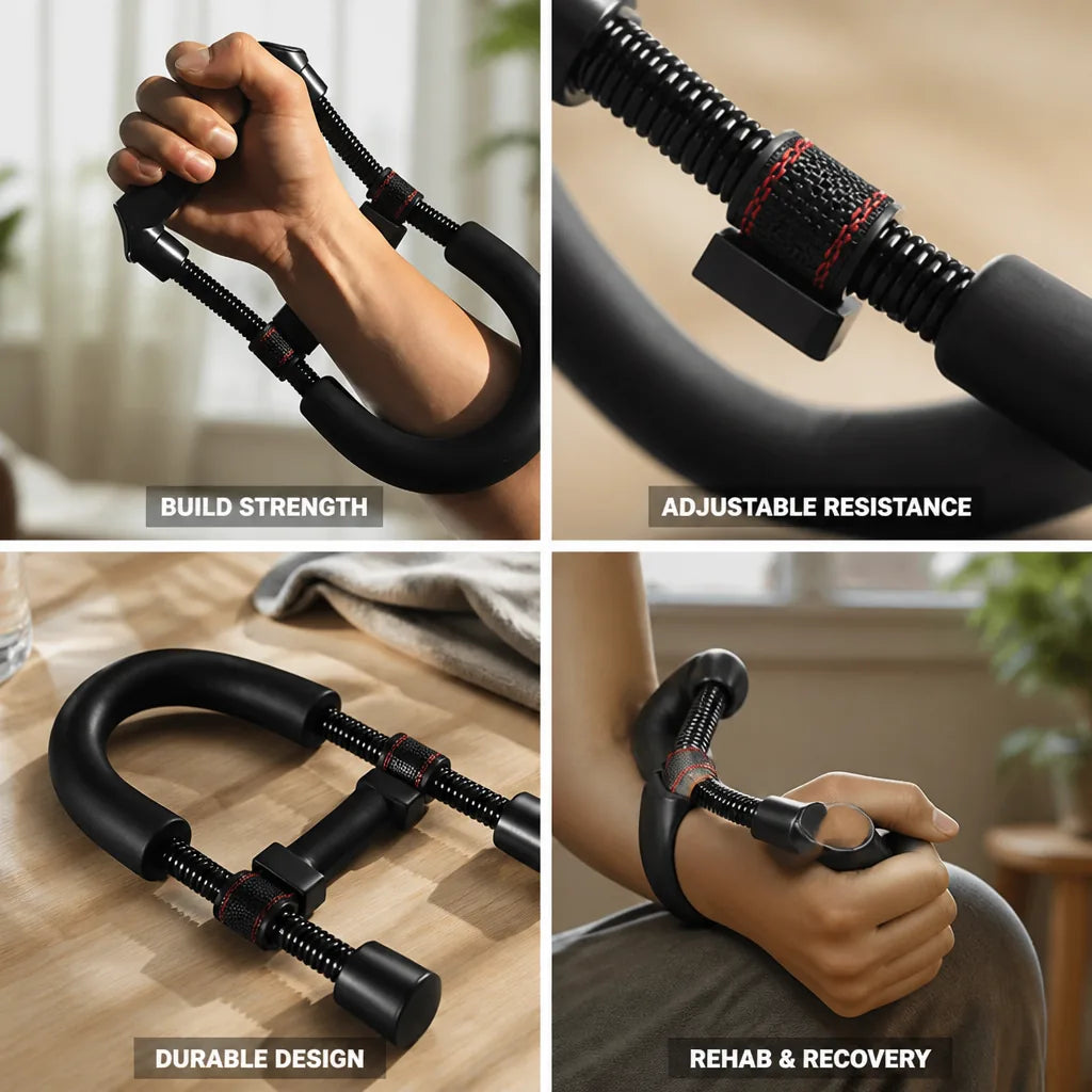 Hand & Wrist Strengthener Adjustable Resistance Ergonomic Handle