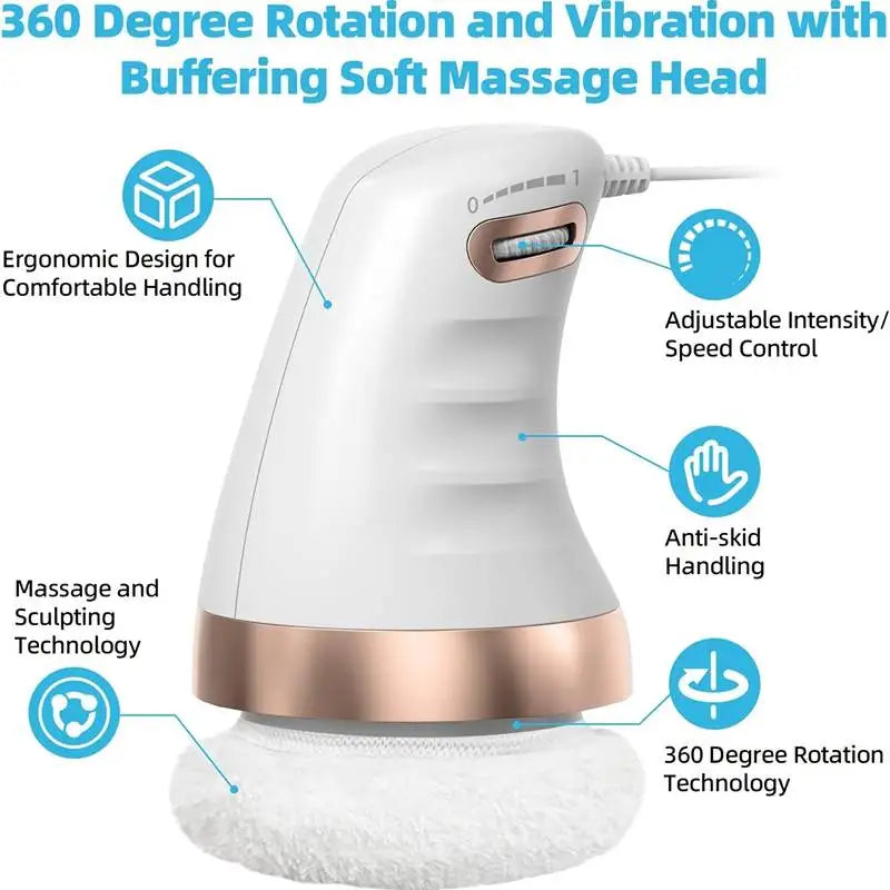 Handheld Body Massager 360° Rotating Vibration & Stepless Speed Control