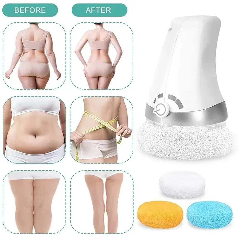 Handheld Body Massager Padded Rolling Head Washable Cover