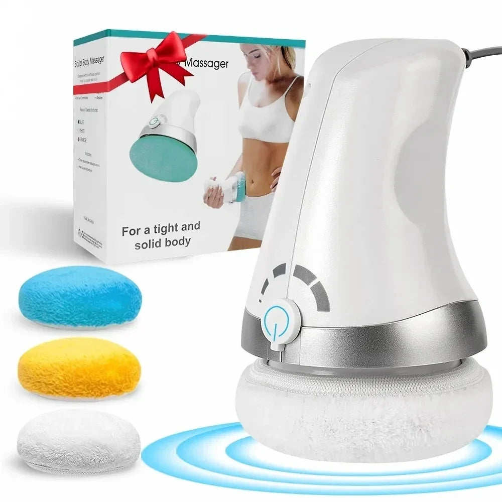 Handheld Body Massager Padded Rolling Head Washable Cover