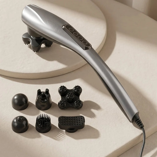 Handheld Electric Muscle Massager Cordless Multiple Attachments