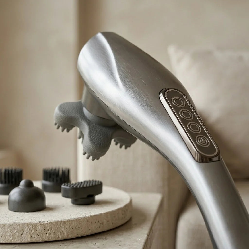 Handheld Electric Muscle Massager Cordless Multiple Attachments