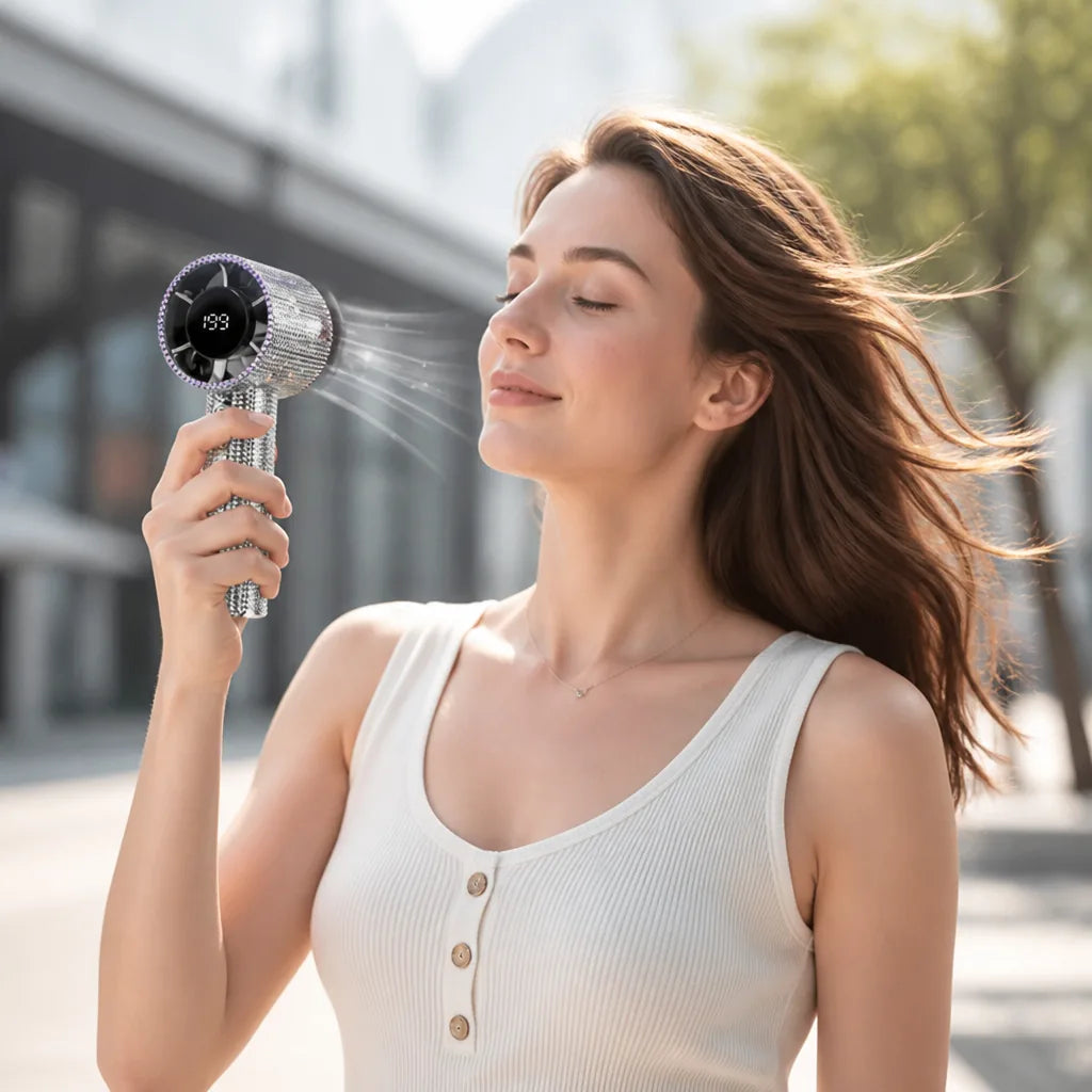 Handheld Fan USB Rechargeable Quiet Motor