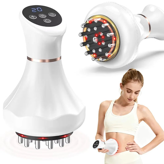 Handheld Lymphatic Drainage Massager Rechargeable Heat & Vibration