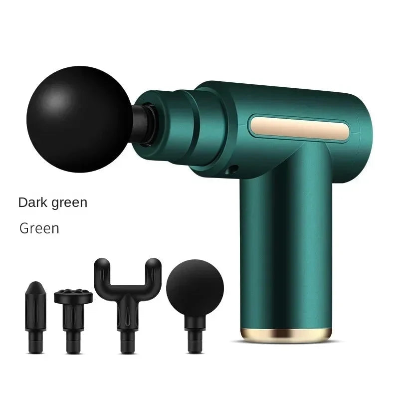 Handheld Massage Gun T-Handle Four Interchangeable Heads