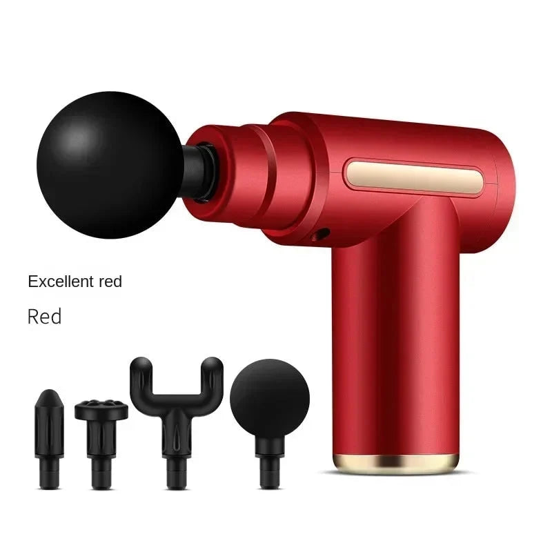 Handheld Massage Gun T-Handle Four Interchangeable Heads