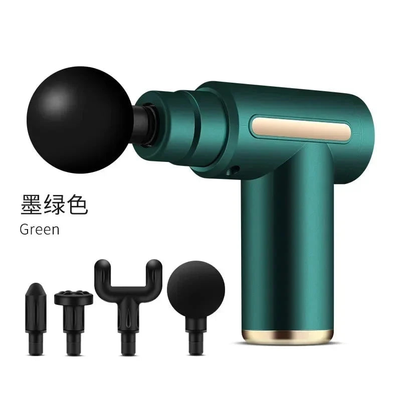 Handheld Massage Gun T-Handle Four Interchangeable Heads