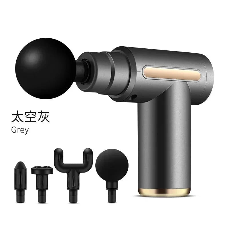 Handheld Massage Gun T-Handle Four Interchangeable Heads