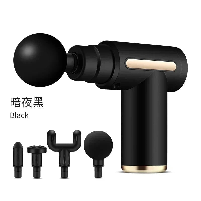 Handheld Massage Gun T-Handle Four Interchangeable Heads