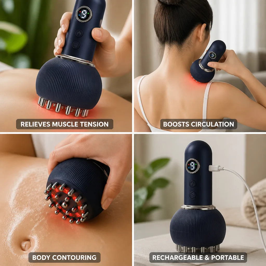 Handheld Massager Heat Vibration & Microcurrent