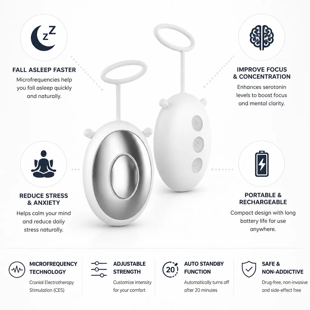 Handheld Sleep & Focus Device Portable Rechargeable Microfrequency