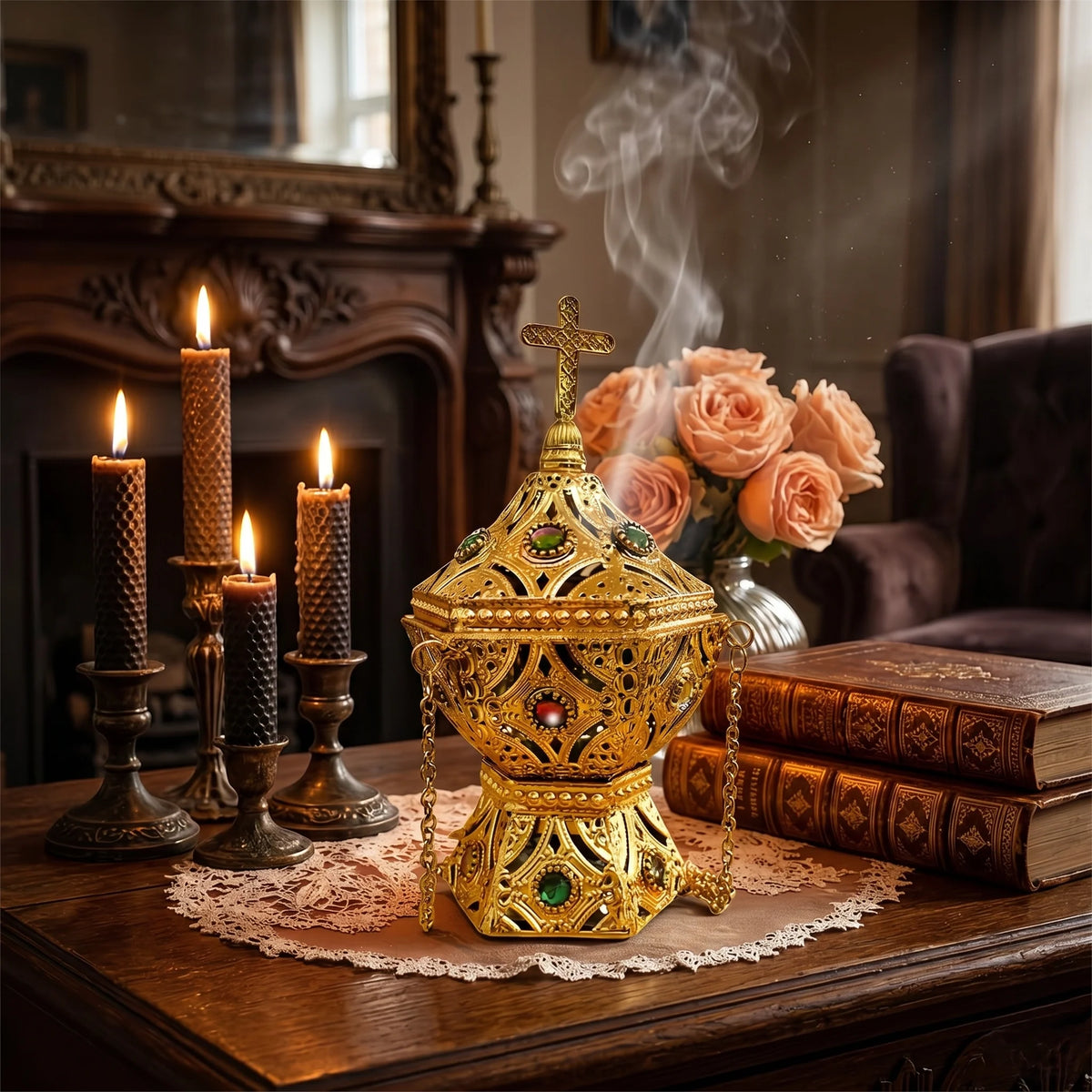 Hanging Incense Burner Clean Burning Ash Catcher