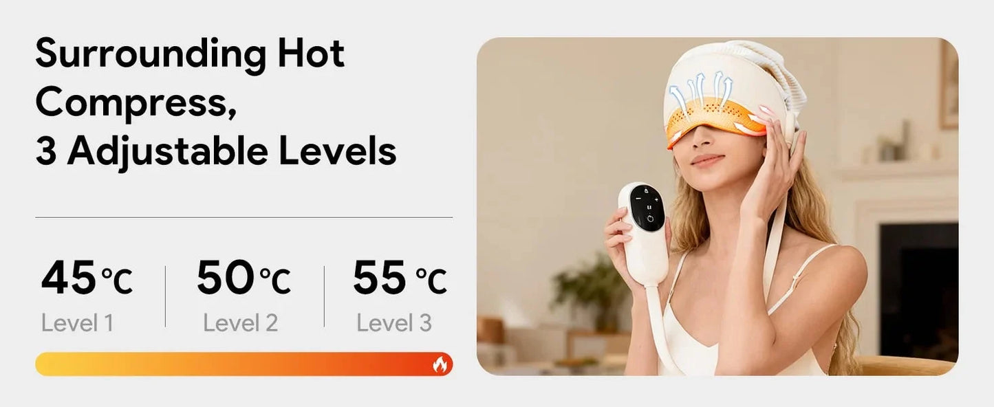 Head & Eye Massager Air Compression & Heat Cordless