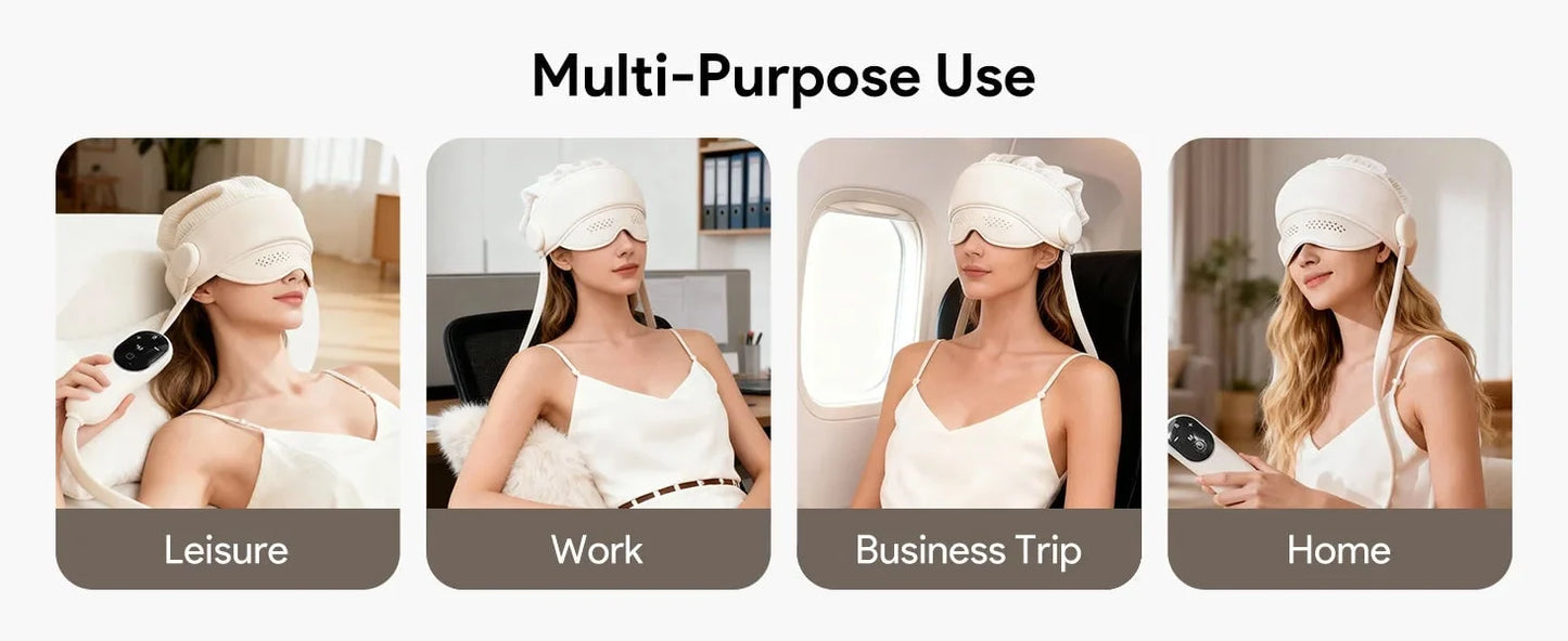 Head & Eye Massager Air Compression & Heat Cordless