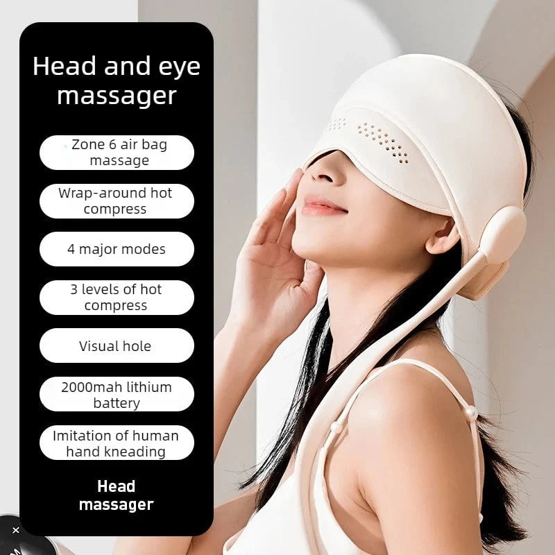 Head & Eye Massager Air Compression & Heat Cordless