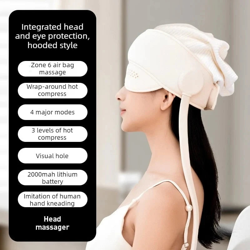 Head & Eye Massager Air Compression & Heat Cordless
