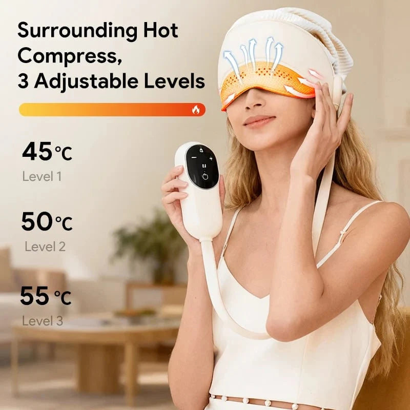 Head & Eye Massager Air Compression & Heat Cordless