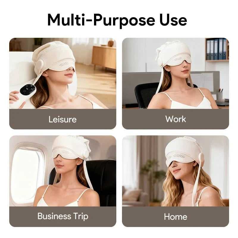 Head & Eye Massager Air Compression & Heat Cordless